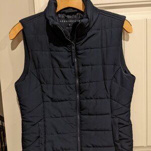 Aeropostale Black Quilted Vest - Women's Small